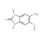 5-Amino-6-methoxy-1,3-dimethyl-1,3-dihydro-benzoimidazol-2-one (CAS 73778-95-7) - chemical structure image
