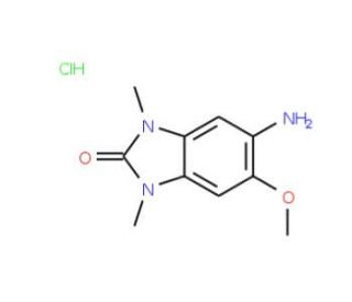 5-Amino-6-methoxy-1,3-dimethyl-1,3-dihydro-benzoimidazol-2-one hydrochloride - chemical structure image