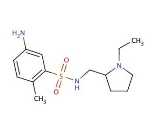 5-amino-N-[(1-ethylpyrrolidin-2-yl)methyl]-2-methylbenzenesulfonamide - chemical structure image