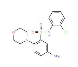 5-Amino-N-(2-chloro-phenyl)-2-morpholin-4-yl-benzenesulfonamide (CAS 328028-63-3) - chemical structure image