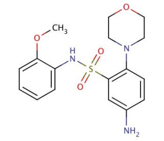 5-Amino-N-(2-methoxy-phenyl)-2-morpholin-4-yl-benzenesulfonamide (CAS 326023-21-6) - chemical structure image