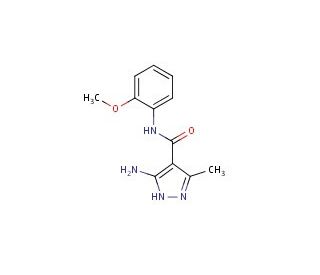 5-amino-N-(2-methoxyphenyl)-3-methyl-1H-pyrazole-4-carboxamide - chemical structure image