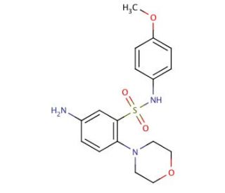 5-Amino-N-(4-methoxy-phenyl)-2-morpholin-4-yl-benzenesulfonamide - chemical structure image