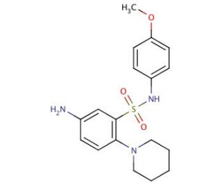 5-Amino-N-(4-methoxy-phenyl)-2-piperidin-1-yl-benzenesulfonamide - chemical structure image