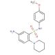 5-Amino-N-(4-methoxy-phenyl)-2-piperidin-1-yl-benzenesulfonamide - chemical structure image