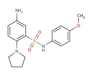 5-Amino-N-(4-methoxy-phenyl)-2-pyrrolidin-1-yl-benzenesulfonamide - chemical structure image