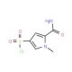 5-(aminocarbonyl)-1-methyl-1H-pyrrole-3-sulfonyl chloride - chemical structure image
