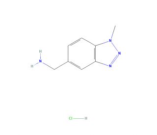 5-(Aminomethyl)-1-methyl-1H-benzotriazole hydrochloride (CAS 1222084-53-8) - chemical structure image