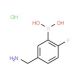 5-(Aminomethyl)-2-fluorophenylboronic acid hydrochloride (CAS 1072946-46-3) - chemical structure image