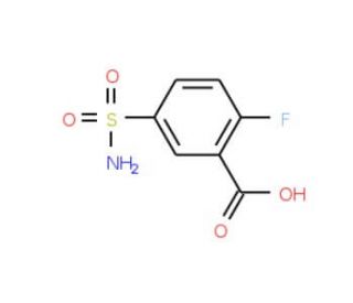 5-(aminosulfonyl)-2-fluorobenzoic acid (CAS 112887-25-9) - chemical structure image