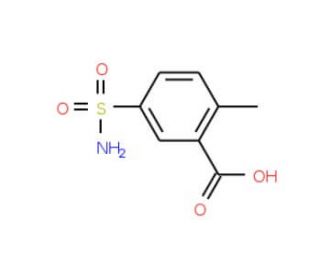 5-(aminosulfonyl)-2-methylbenzoic acid (CAS 20532-14-3) - chemical structure image