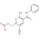 {[5-(anilinocarbonyl)-3-cyano-6-methylpyridin-2-yl]thio}acetic acid - chemical structure image