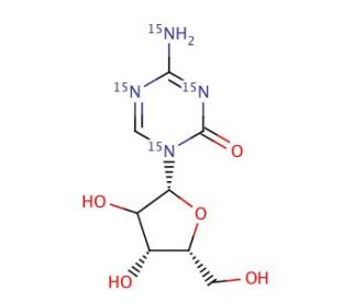 5-Azacytidine-15N4 (CAS 320-67-2 (unlabeled)) - chemical structure image