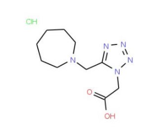 [5-(Azepan-1-ylmethyl)-1H-tetrazol-1-yl]-acetic acid hydrochloride - chemical structure image