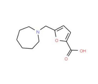 5-Azepan-1-ylmethyl-furan-2-carboxylic acid (CAS 878680-54-7) - chemical structure image