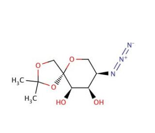 5-Azido-5-deoxy-1,2-O-isopropylidene-&beta;-D-fructose (CAS 94801-01-1) - chemical structure image