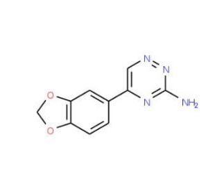 5-Benzo[1,3]dioxol-5-yl-[1,2,4]triazin-3-ylamine - chemical structure image
