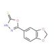 5-Benzo[1,3]dioxol-5-yl-[1,3,4]oxadiazole-2-thiol (CAS 63698-52-2) - chemical structure image