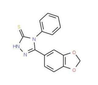 5-Benzo[1,3]dioxol-5-yl-4-phenyl-4H-[1,2,4]triazole-3-thiol - chemical structure image