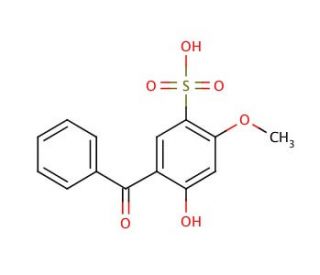 5-Benzoyl-4-hydroxy-2-methoxybenzenesulfonic acid (CAS 4065-45-6) - chemical structure image