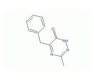 5-benzyl-3-methyl-1,2,4-triazin-6(1H)-one (CAS 15150-71-7) - chemical structure image