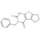 5-Benzyl-6-mercapto-1,2,3,5-tetrahydro-8-thia-5,7-diaza-cyclopenta[a]inden-4-one - chemical structure image