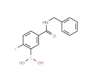 5-(Benzylcarbamoyl)-2-fluorobenzeneboronic acid (CAS 874289-53-9) - chemical structure image