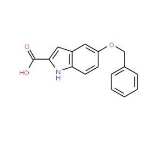 5-Benzyloxy-1H-indole-2-carboxylic acid (CAS 6640-09-1) - chemical structure image