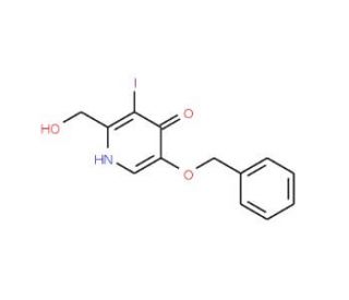 5-(Benzyloxy)-2-(hydroxymethyl)-3-iodo-4(1H)-pyridinone - chemical structure image