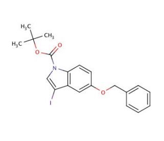 5-Benzyloxy-3-iodoindole, N-BOC protected - chemical structure image