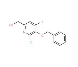 [5-(Benzyloxy)-6-chloro-4-iodo-2-pyridinyl]methanol - chemical structure image