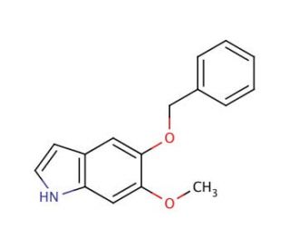 5-Benzyloxy-6-methoxyindole (CAS 4790-04-9) - chemical structure image