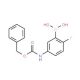 5-(Benzyloxycarbonylamino)-2-fluorophenylboronic acid (CAS 874290-58-1) - chemical structure image