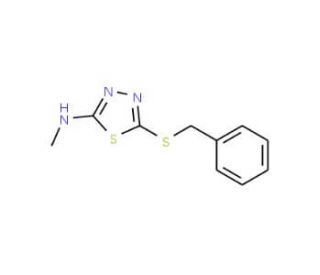 5-(benzylthio)-N-methyl-1,3,4-thiadiazol-2-amine (CAS 65373-29-7) - chemical structure image
