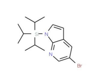 5-Bromo-1-triisopropylsilanyl-1H-pyrrolo-[2,3-b]pyridine (CAS 858116-66-2) - chemical structure image