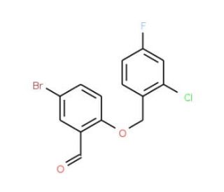 5-Bromo-2-[(2-chloro-4-fluorobenzyl)oxy]-benzaldehyde - chemical structure image