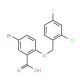 5-Bromo-2-[(2-chloro-4-fluorobenzyl)oxy]-benzoic acid - chemical structure image