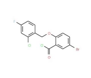 5-bromo-2-[(2-chloro-4-fluorobenzyl)oxy]benzoyl chloride - chemical structure image