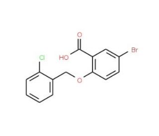 5-Bromo-2-[(2-chlorobenzyl)oxy]benzoic acid - chemical structure image