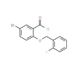 5-bromo-2-[(2-fluorobenzyl)oxy]benzoyl chloride - chemical structure image