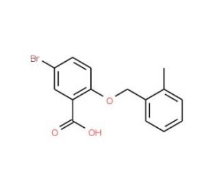 5-Bromo-2-[(2-methylbenzyl)oxy]benzoic acid - chemical structure image