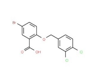 5-Bromo-2-[(3,4-dichlorobenzyl)oxy]benzoic acid - chemical structure image