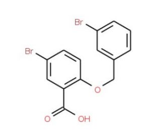 5-Bromo-2-[(3-bromobenzyl)oxy]benzoic acid - chemical structure image