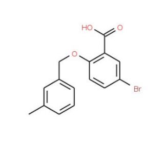 5-Bromo-2-[(3-methylbenzyl)oxy]benzoic acid - chemical structure image