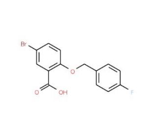5-Bromo-2-[(4-fluorobenzyl)oxy]benzoic acid - chemical structure image