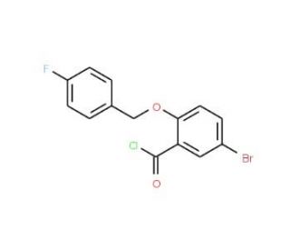 5-bromo-2-[(4-fluorobenzyl)oxy]benzoyl chloride - chemical structure image