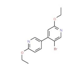 5-Bromo-2,2&prime;-diethoxy-4,5&prime;-bipyridine (CAS 871269-04-4) - chemical structure image
