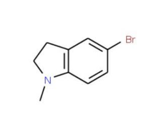 5-Bromo-2,3-dihydro-1-methyl-1H-indole (CAS 99848-78-9) - chemical structure image
