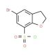 5-Bromo-2,3-dihydrobenzofuran-7-sulphonyl chloride (CAS 690632-00-9) - chemical structure image