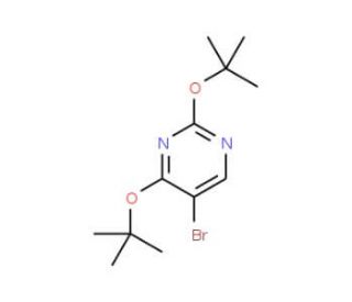 5-Bromo-2,4-di-(tert-butoxy)pyrimidine (CAS 19752-61-5) - chemical structure image
